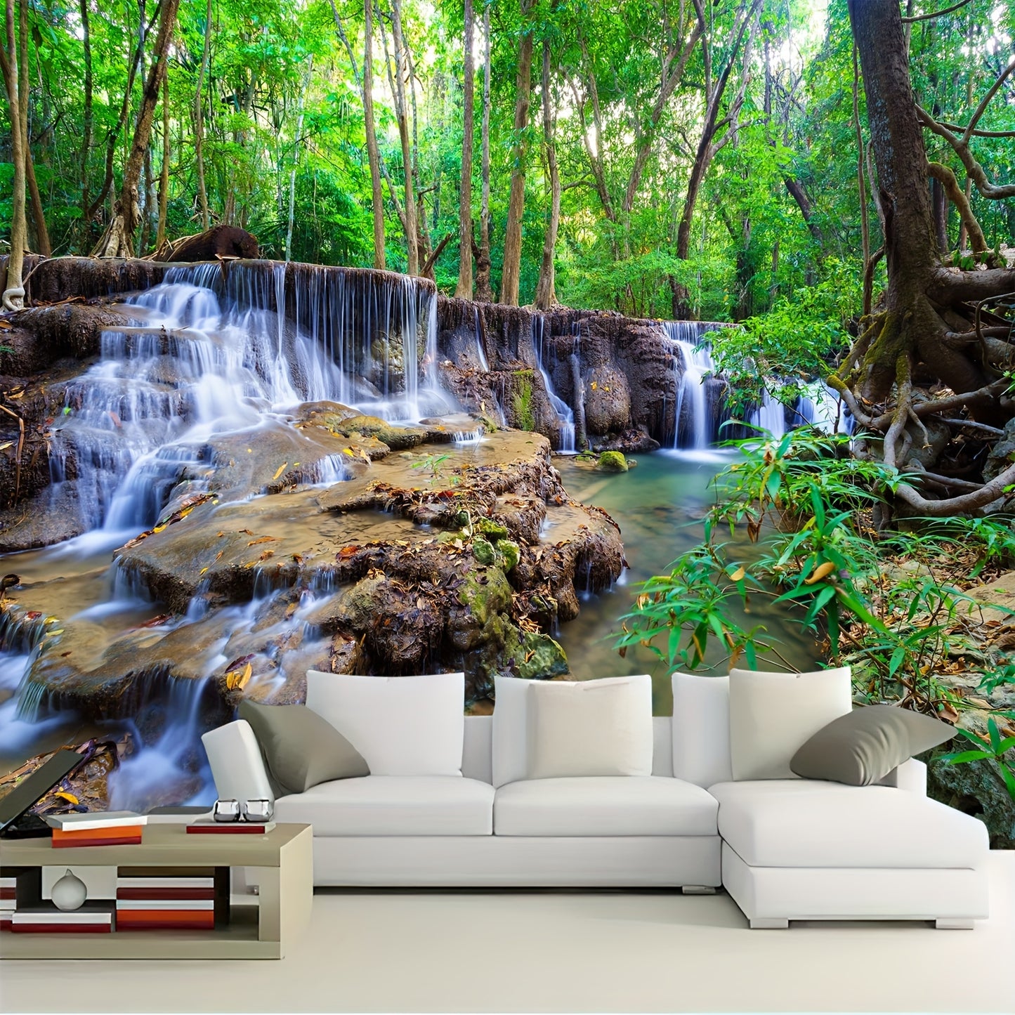 1pc Forêt Imprimer Tapisserie, Mur Suspendu Pêche Peau Tapisserie Pour Salon Chambre Dortoir Décor Maison Décor, Avec Gratuit Installation Paquet