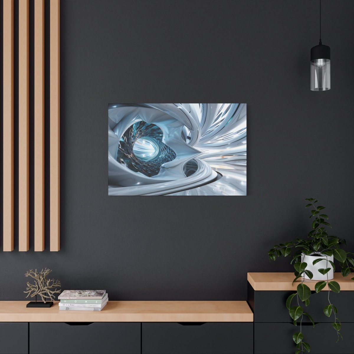 👉Cyber Lotus : magnifique cadre 💎effet futuriste💎garanti - Art Cocoon