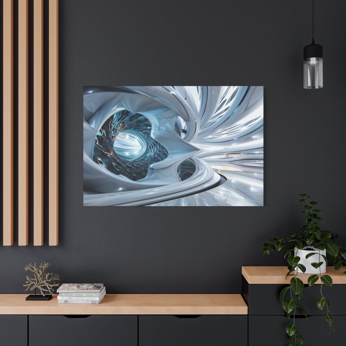 👉Cyber Lotus : magnifique cadre 💎effet futuriste💎garanti - Art Cocoon