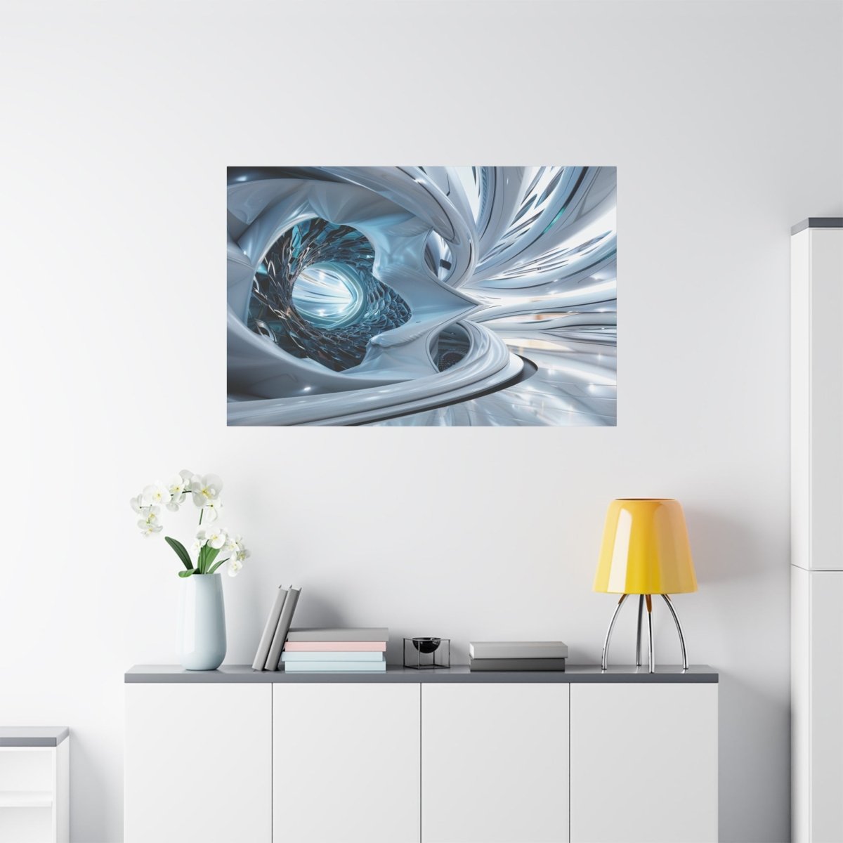 👉Cyber Lotus : magnifique cadre 💎effet futuriste💎garanti - Art Cocoon