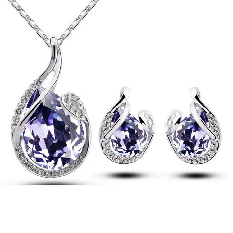 Éclat Élégant – Parure Goutte d’Eau en Strass - Art Cocoon