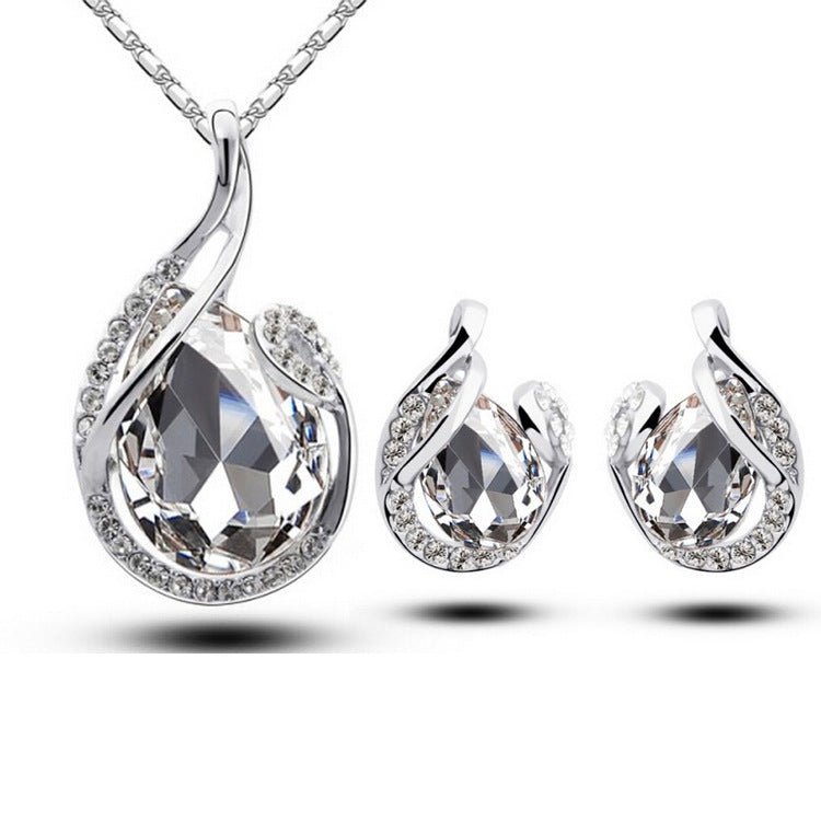 Éclat Élégant – Parure Goutte d’Eau en Strass - Art Cocoon