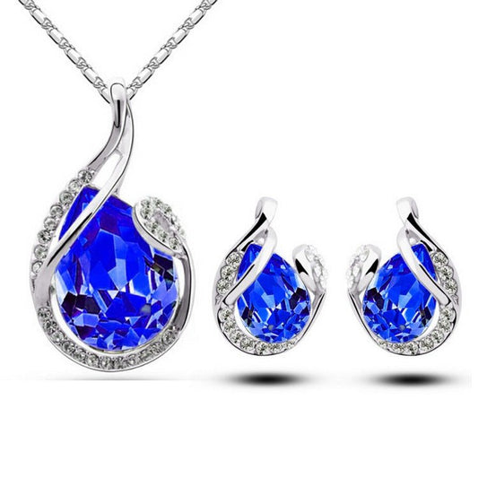 Éclat Élégant – Parure Goutte d’Eau en Strass - Art Cocoon