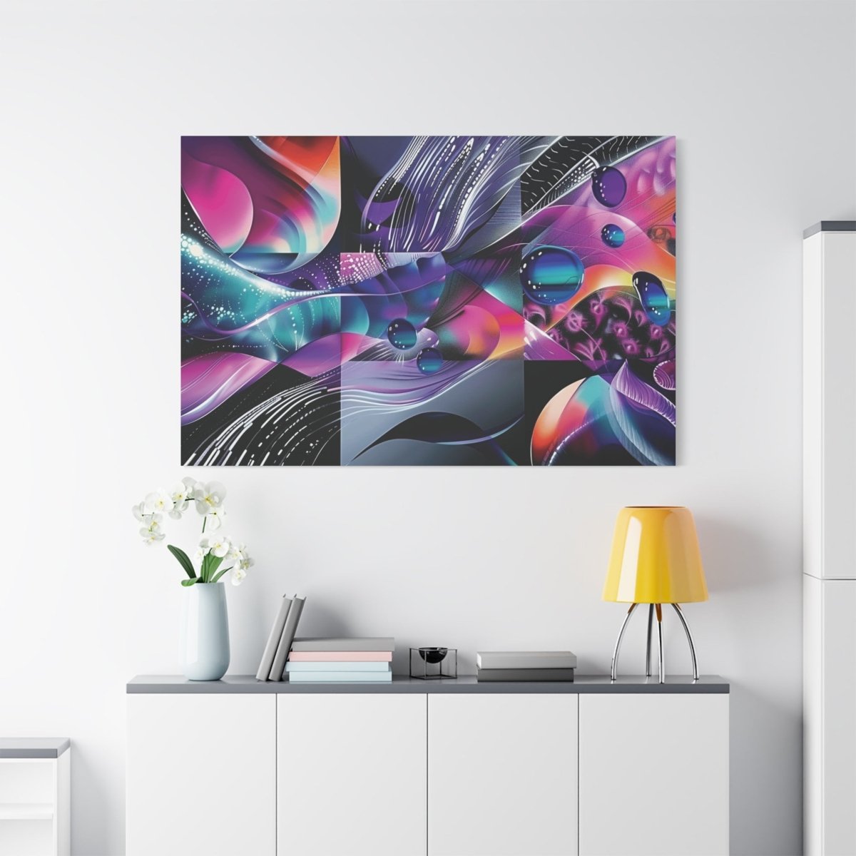 👉Fréquence Pourpre : magnifique cadre 💎effet captivant💎 garanti - Art Cocoon