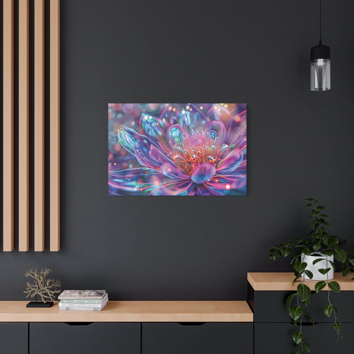 đLotus Miroir : magnifique cadre đeffet apaisantđgaranti - Art Cocoon