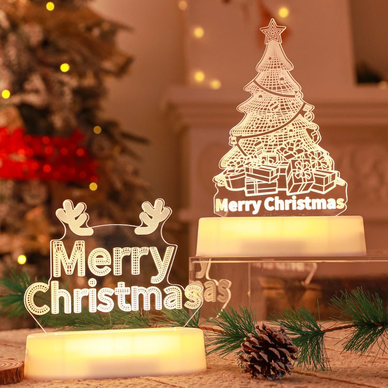 Lumière3D Noël - Illuminez vos soirées avec un Noël en relief. - Art Cocoon