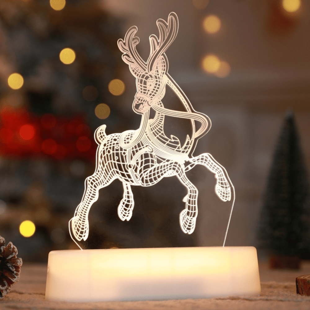 Lumière3D Noël - Illuminez vos soirées avec un Noël en relief. - Art Cocoon