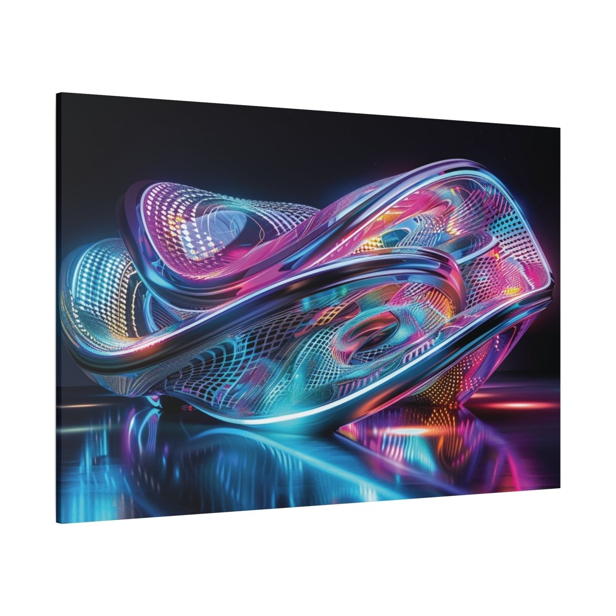 👉Pulsar Orchidée : magnifique cadre 💎effet futuriste💎garanti - Art Cocoon