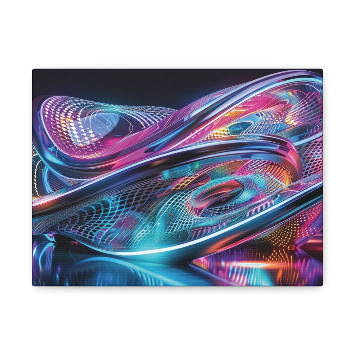 👉Pulsar Orchidée : magnifique cadre 💎effet futuriste💎garanti - Art Cocoon