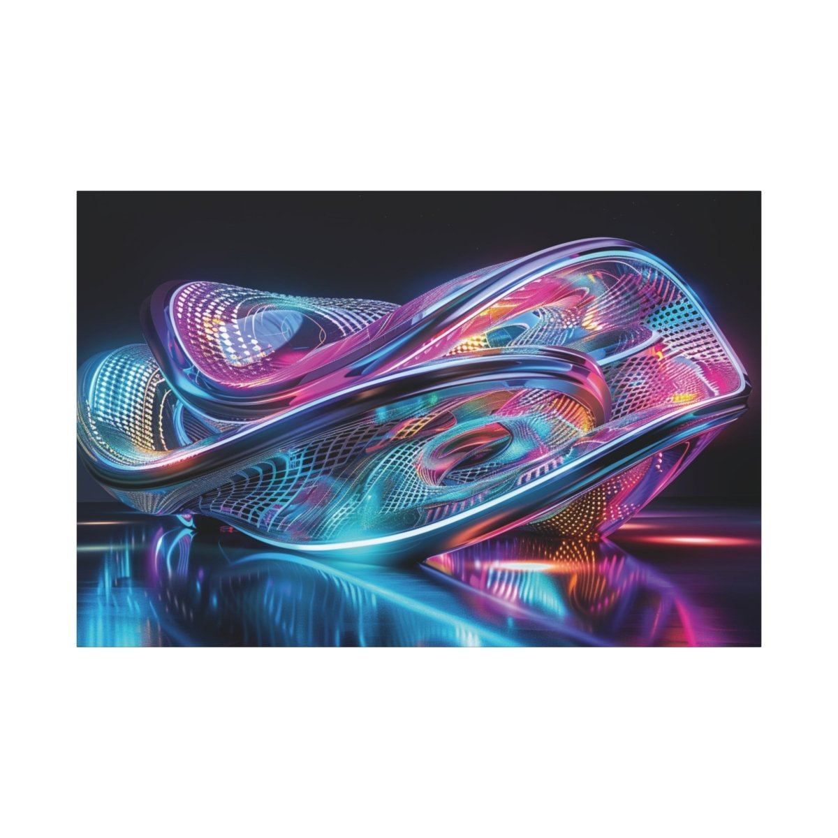 👉Pulsar Orchidée : magnifique cadre 💎effet futuriste💎garanti - Art Cocoon