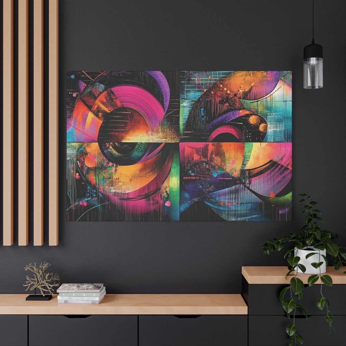 👉Symétries Spatiales : magnifique cadre 💎effet captivant💎 garanti - Art Cocoon