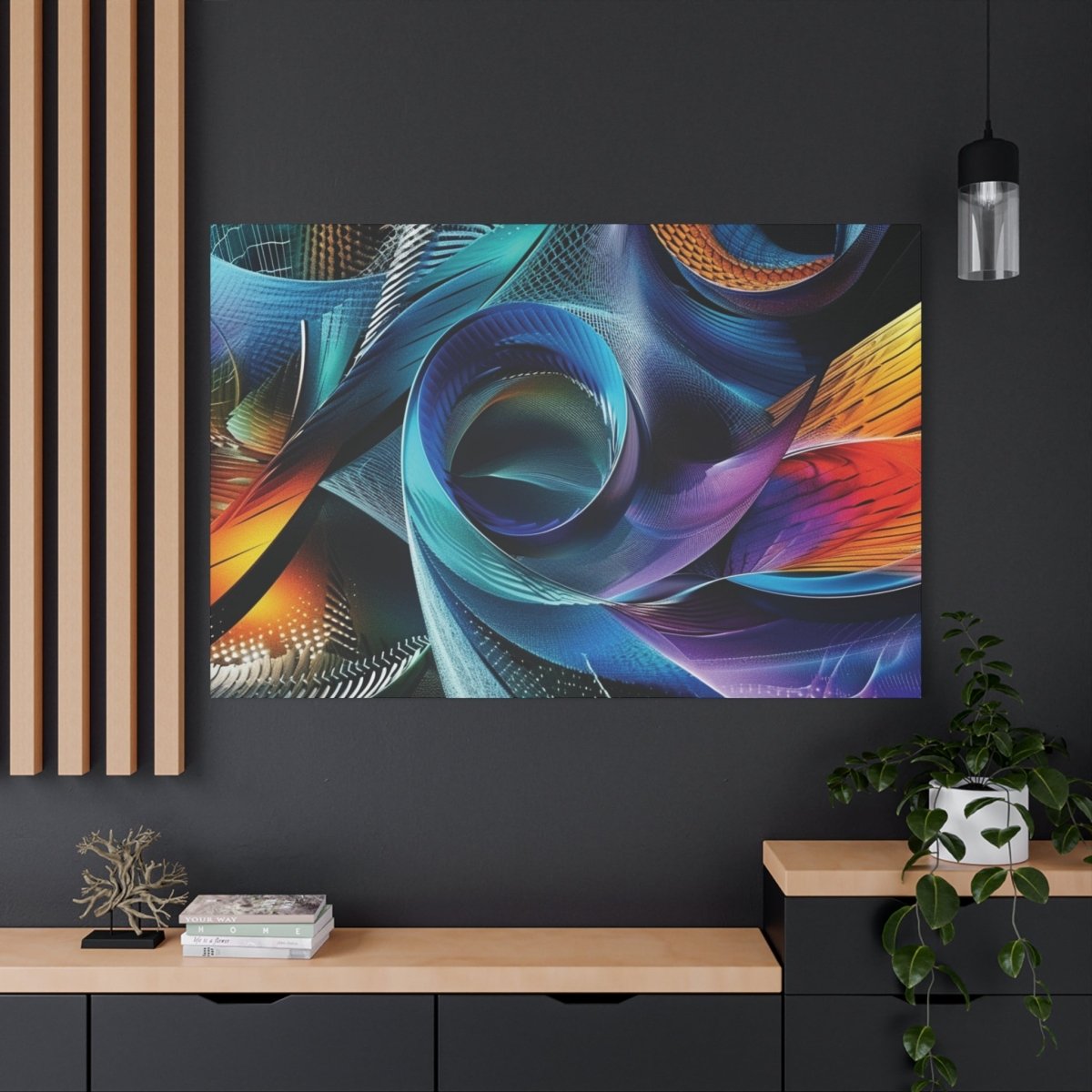 👉Tornades Vibrantes : magnifique cadre 💎effet captivant💎garanti - Art Cocoon