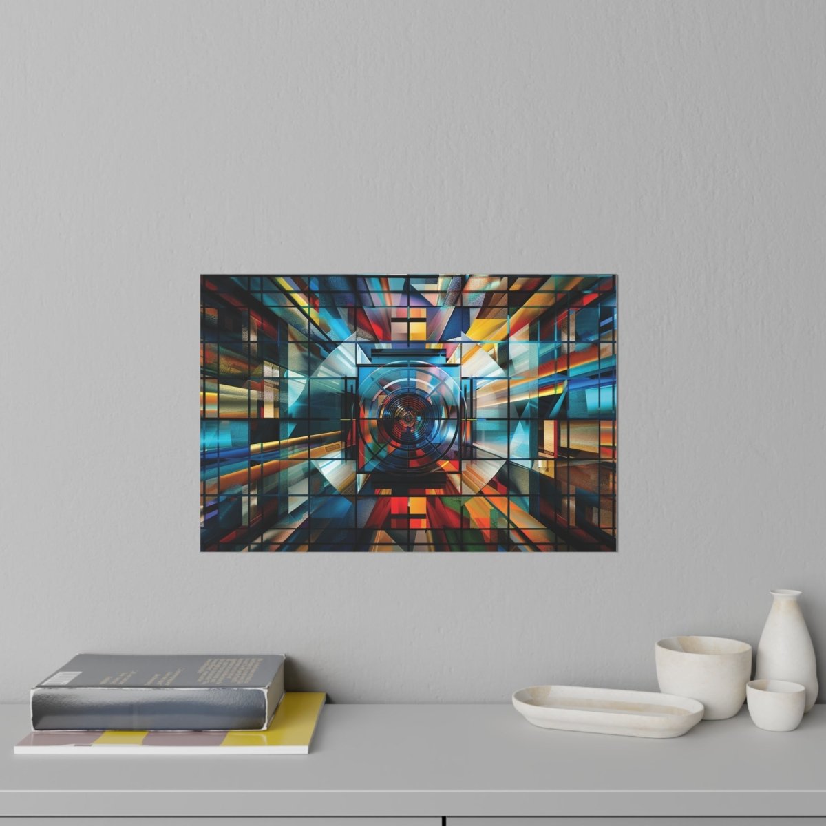 Vibrant Geometric Wall Decal - Modern Home Decor for Creative Spaces - Art Cocoon