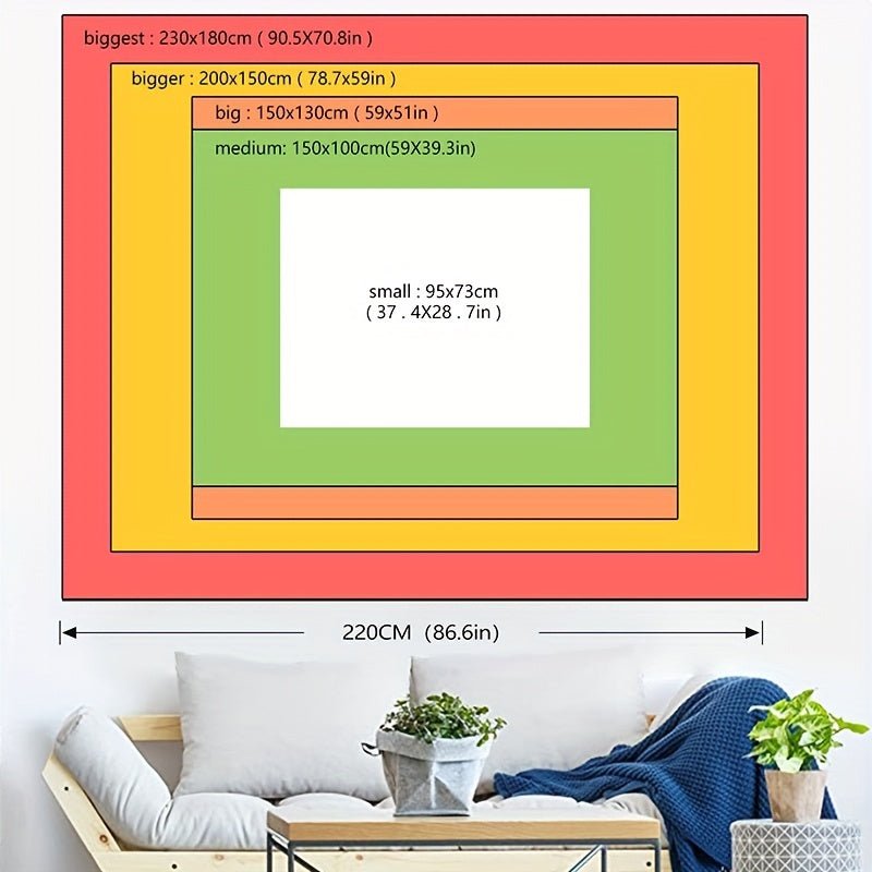 1pc Forêt Imprimer Tapisserie, Mur Suspendu Pêche Peau Tapisserie Pour Salon Chambre Dortoir Décor Maison Décor, Avec Gratuit Installation Paquet - Art Cocoon