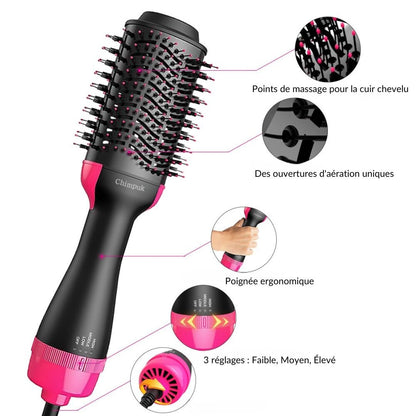 AirGlam ™ - Sèche cheveux Brosse - Art Cocoon