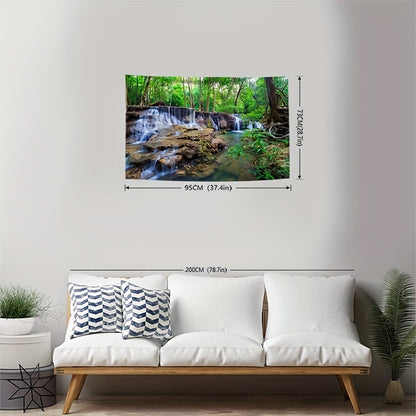 1pc Forêt Imprimer Tapisserie, Mur Suspendu Pêche Peau Tapisserie Pour Salon Chambre Dortoir Décor Maison Décor, Avec Gratuit Installation Paquet