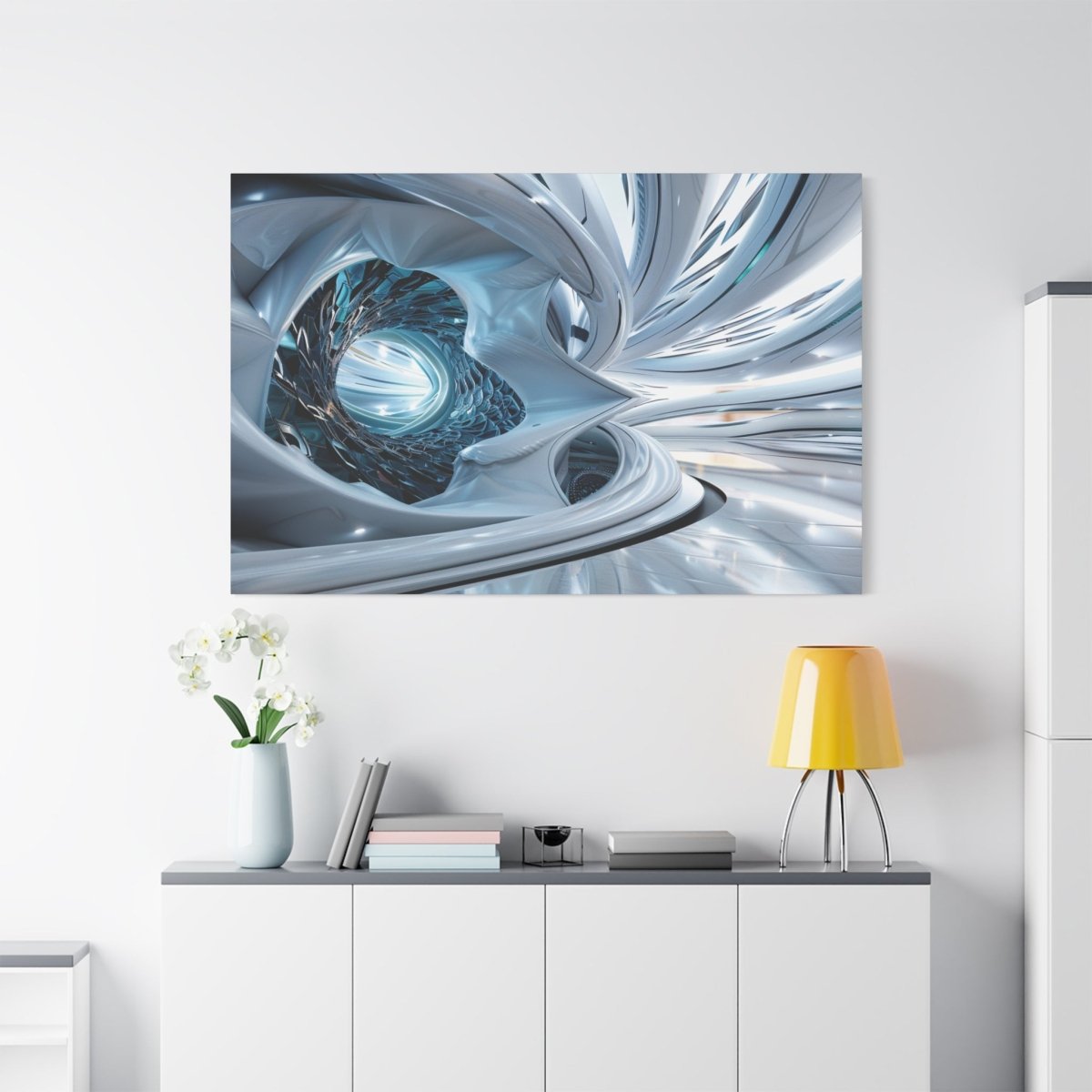 👉Cyber Lotus : magnifique cadre 💎effet futuriste💎garanti - Art Cocoon