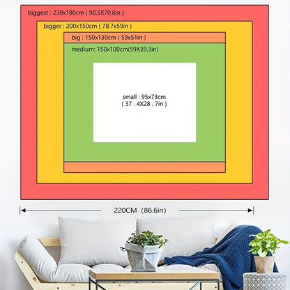 1pc Forêt Imprimer Tapisserie, Mur Suspendu Pêche Peau Tapisserie Pour Salon Chambre Dortoir Décor Maison Décor, Avec Gratuit Installation Paquet