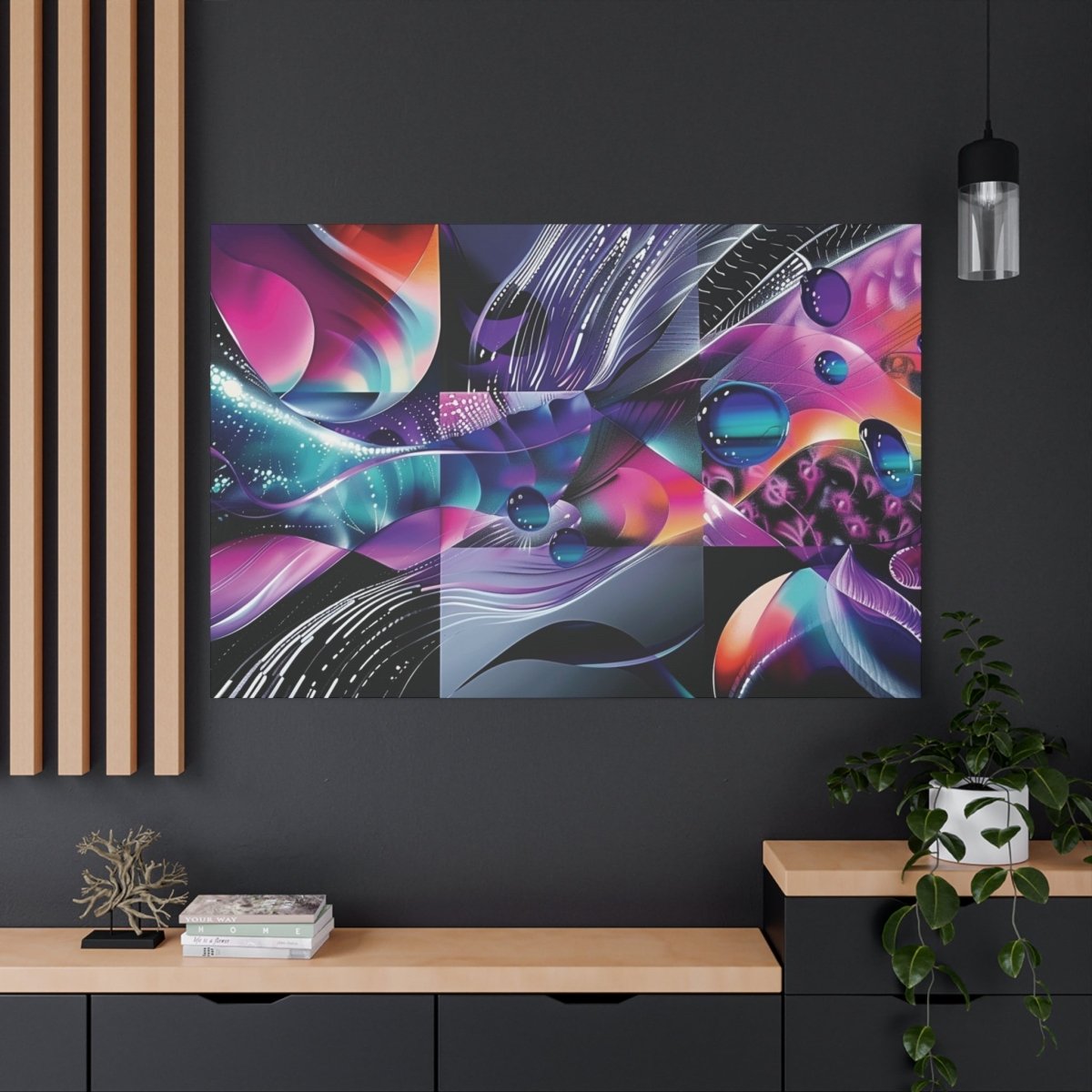 👉Fréquence Pourpre : magnifique cadre 💎effet captivant💎 garanti - Art Cocoon