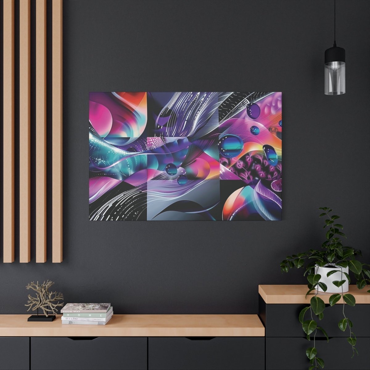 👉Fréquence Pourpre : magnifique cadre 💎effet captivant💎 garanti - Art Cocoon