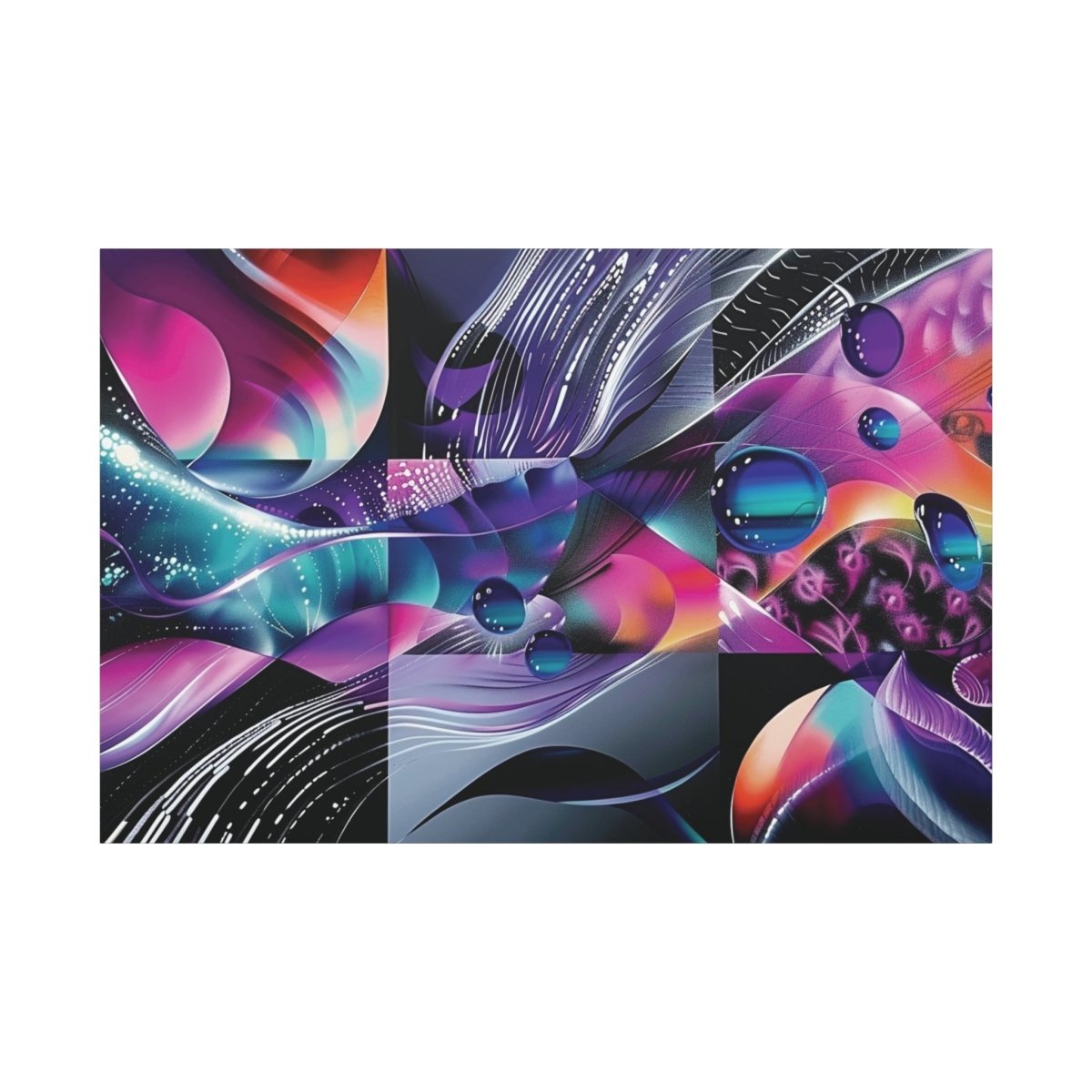 👉Fréquence Pourpre : magnifique cadre 💎effet captivant💎 garanti - Art Cocoon