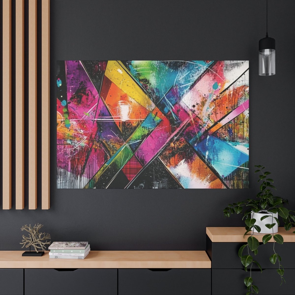 👉Fusion Géométrique : magnifique cadre 💎effet captivant💎 garanti - Art Cocoon