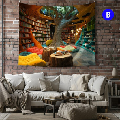 La Bibliothèque Enchantée - Art Cocoon