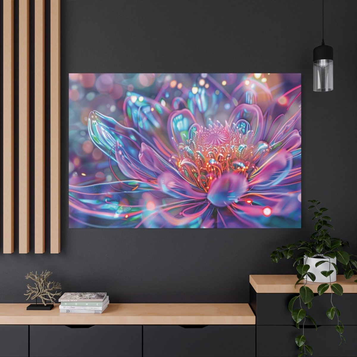 👉Lotus Miroir : magnifique cadre 💎effet apaisant💎garanti - Art Cocoon