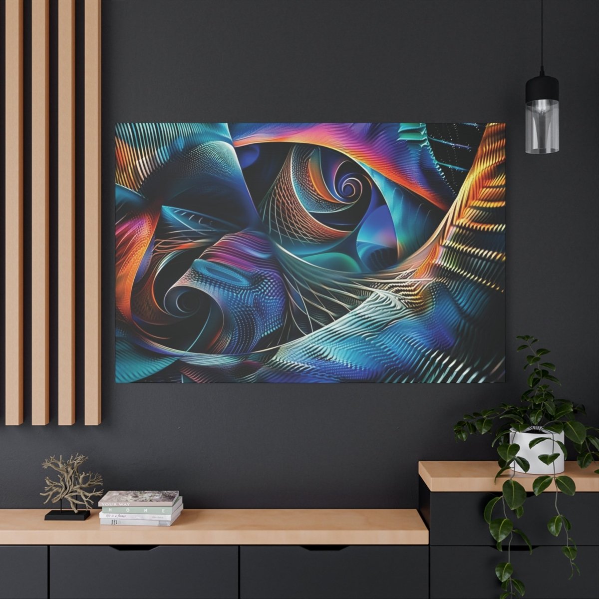 👉Ondes Matricielles : magnifique cadre 💎effet captivant💎 garanti - Art Cocoon
