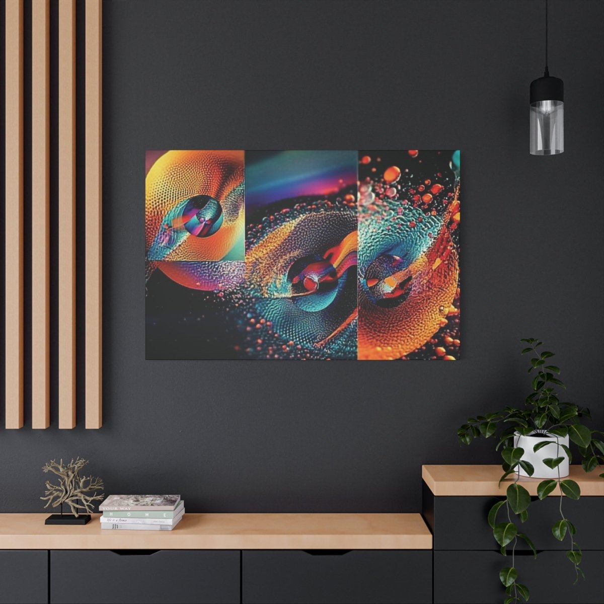 👉Orange Splash : magnifique cadre 💎effet captivant💎 garanti - Art Cocoon