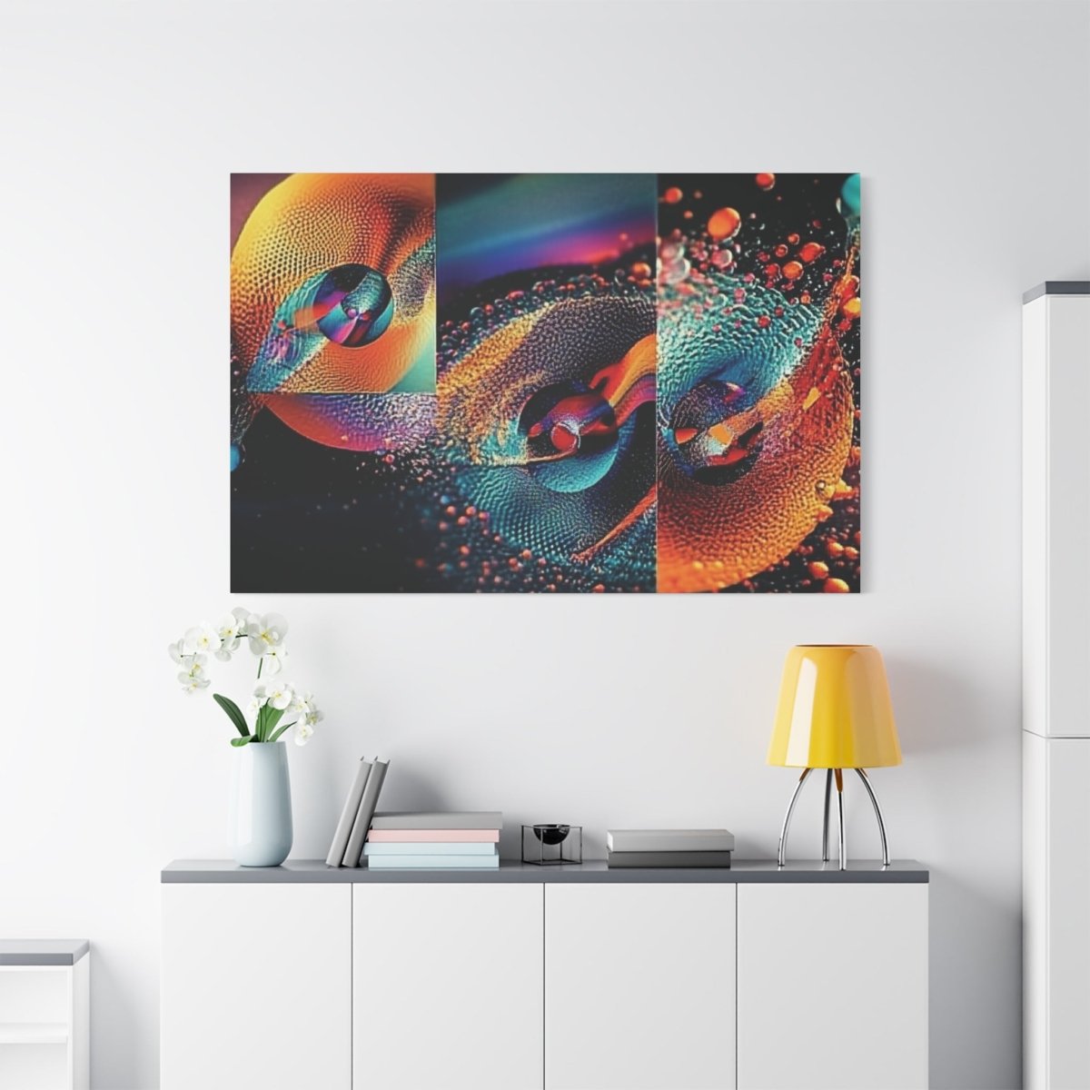 👉Orange Splash : magnifique cadre 💎effet captivant💎 garanti - Art Cocoon