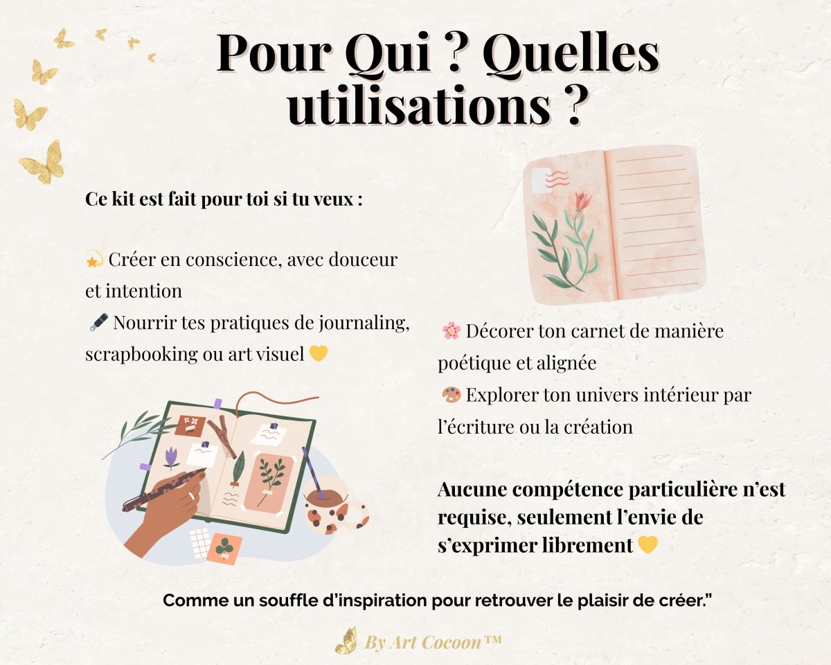 [Produit numérique] Pack Boho Chic – Fonds & Cliparts créatifs + 2 bonus à imprimer - Art Cocoon