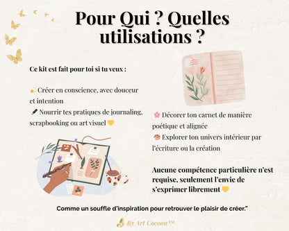 [Produit numérique] Pack Boho Chic – Fonds & Cliparts créatifs + 2 bonus à imprimer - Art Cocoon