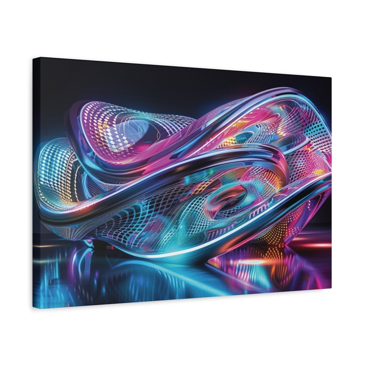 👉Pulsar Orchidée : magnifique cadre 💎effet futuriste💎garanti - Art Cocoon