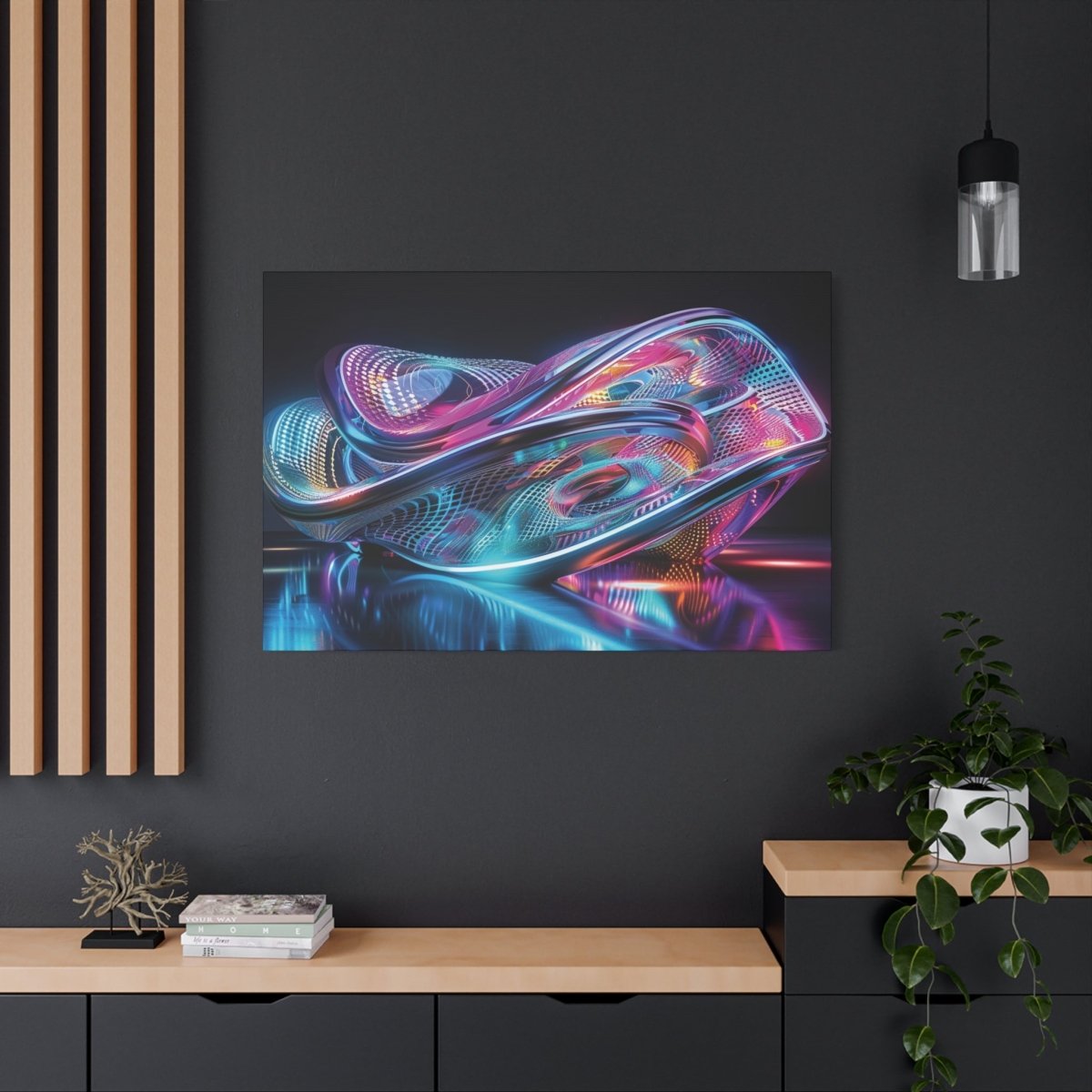 👉Pulsar Orchidée : magnifique cadre 💎effet futuriste💎garanti - Art Cocoon