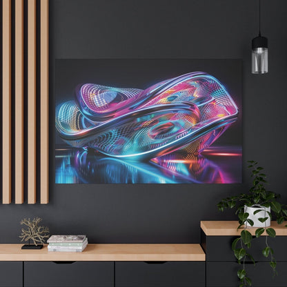 👉Pulsar Orchidée : magnifique cadre 💎effet futuriste💎garanti - Art Cocoon