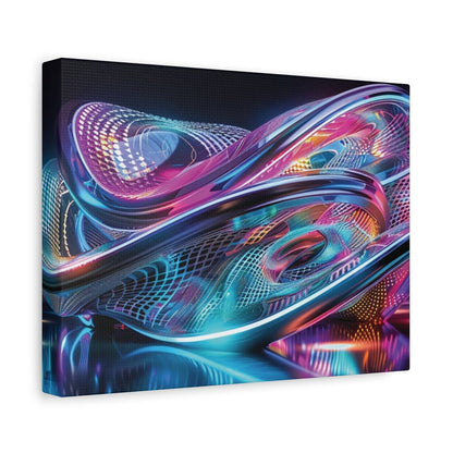 👉Pulsar Orchidée : magnifique cadre 💎effet futuriste💎garanti - Art Cocoon