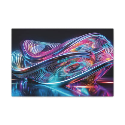 👉Pulsar Orchidée : magnifique cadre 💎effet futuriste💎garanti - Art Cocoon