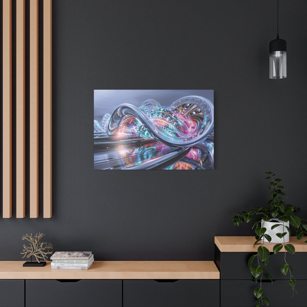 👉Station Stellaire : magnifique cadre 💎effet futuriste💎garanti - Art Cocoon