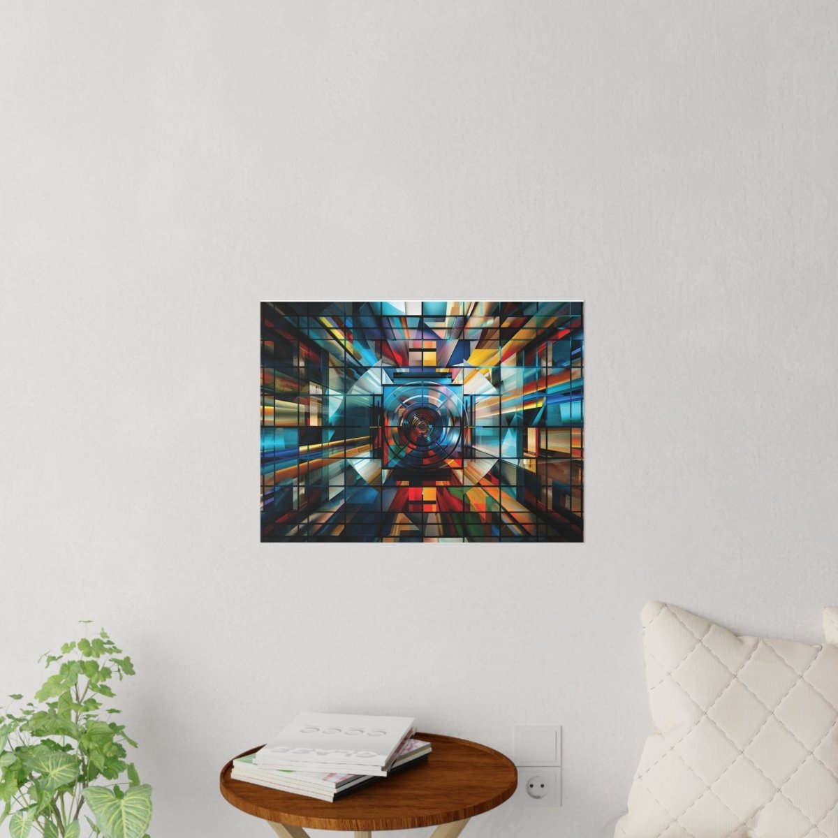 Vibrant Geometric Wall Decal - Modern Home Decor for Creative Spaces - Art Cocoon