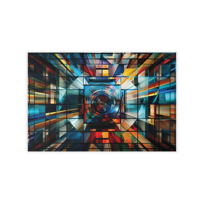 Vibrant Geometric Wall Decal - Modern Home Decor for Creative Spaces - Art Cocoon