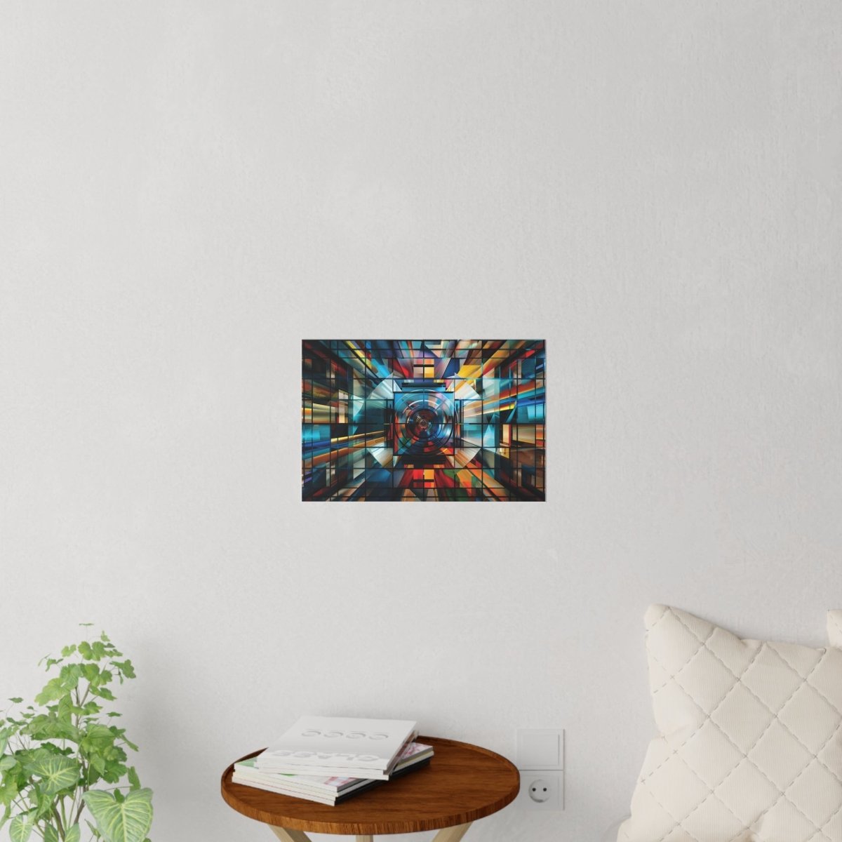 Vibrant Geometric Wall Decal - Modern Home Decor for Creative Spaces - Art Cocoon