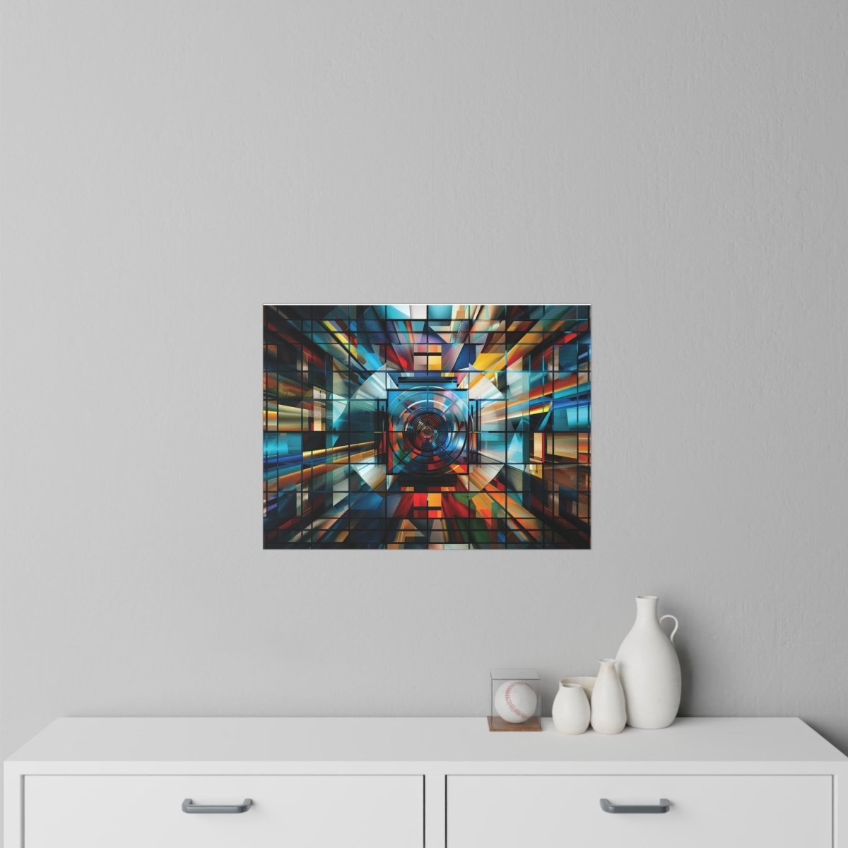 Vibrant Geometric Wall Decal - Modern Home Decor for Creative Spaces - Art Cocoon